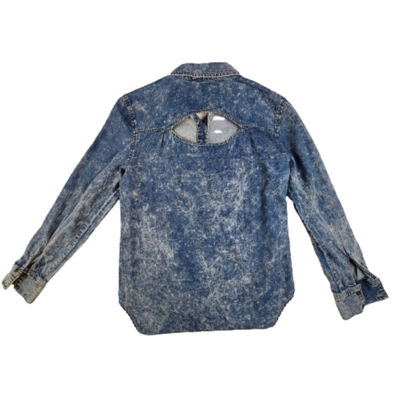 Vintage Mudd Y2K Style Button Down Denim Top Size Small - Picture 2 of 16